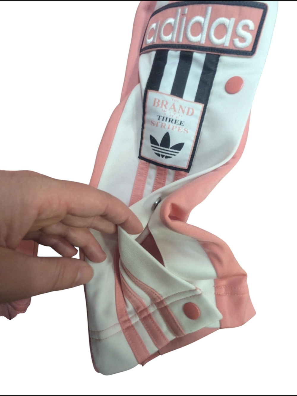 Adidas Originals Pink 3-Stripe Snap Track Pants Women's XS Retro Y2K - Picture 7 of 16